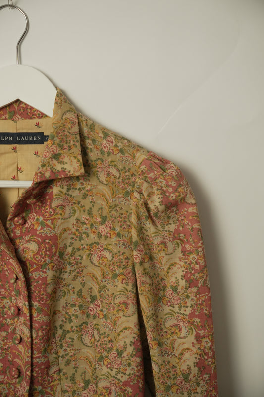 Ralph lauren Paisley Button Down Puff LS Blouse