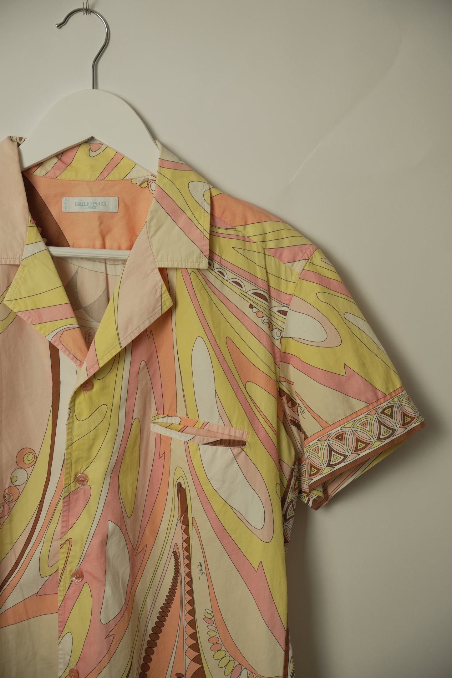 Emilio Pucci Abstract Pink Pattern SS Shirt