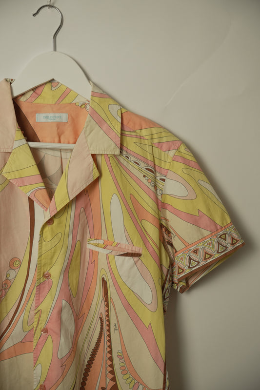 Emilio Pucci Abstract Pink Pattern SS Shirt