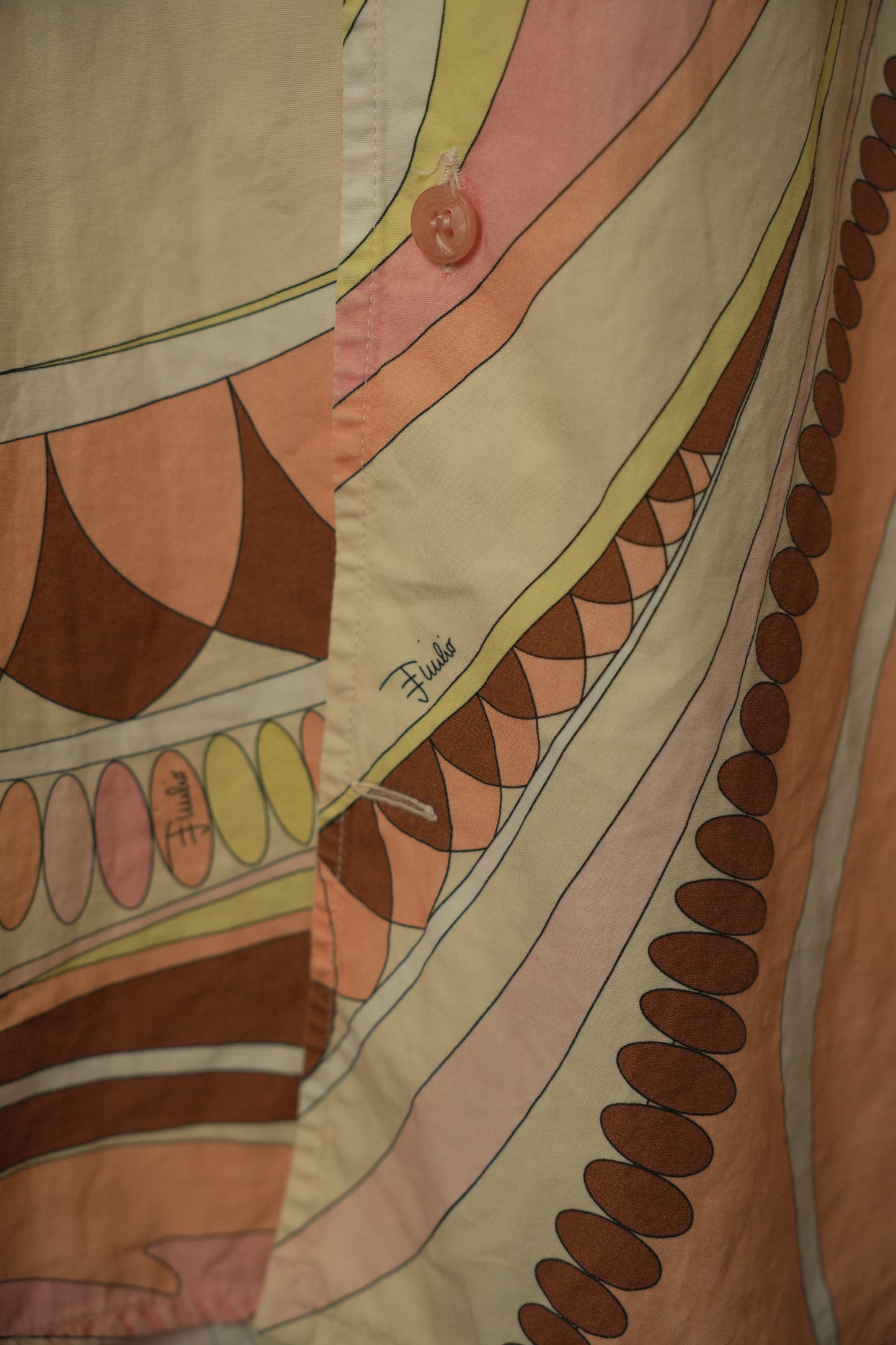 Emilio Pucci Abstract Pink Pattern SS Shirt
