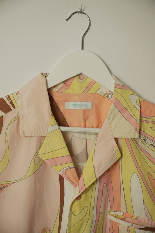 Emilio Pucci Abstract Pink Pattern SS Shirt