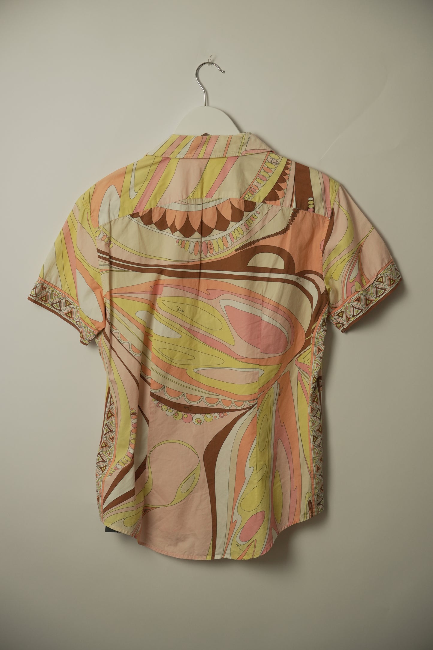Emilio Pucci Abstract Pink Pattern SS Shirt
