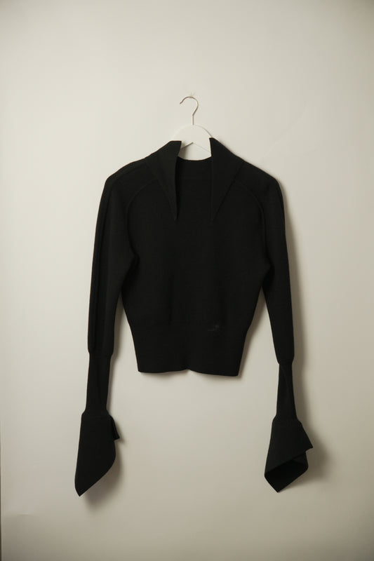 Mugler Crab Claw Black LS Knit