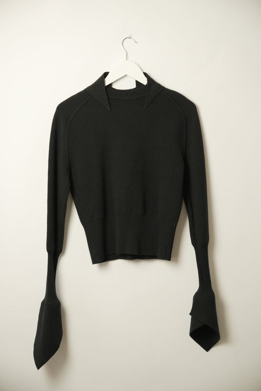 Mugler Crab Claw Black LS Knit