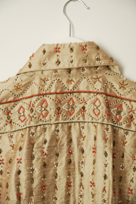 Dolce & Gabbana Beaded Point Collar Sless Blouse Vest