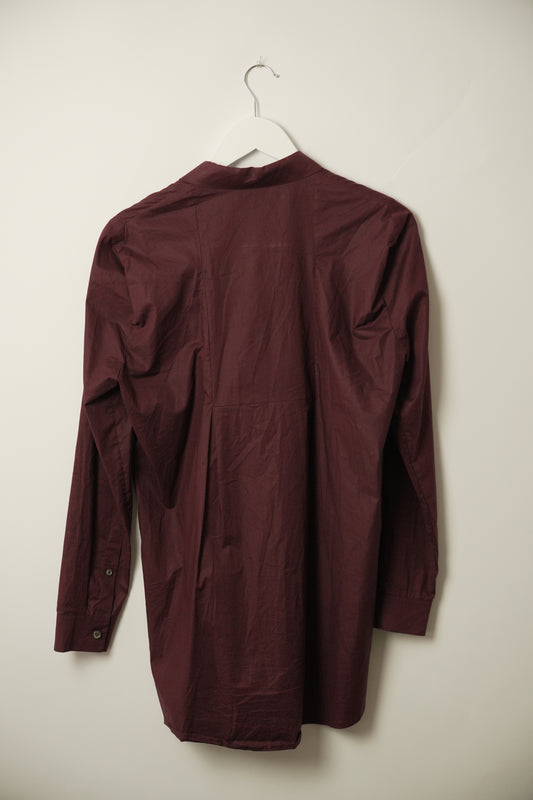 Vivienne Westwood Burgundy Logo LS Button Down Blouse