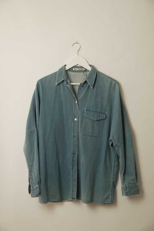 Acne Studios Denim Chambray Oversized Shirt
