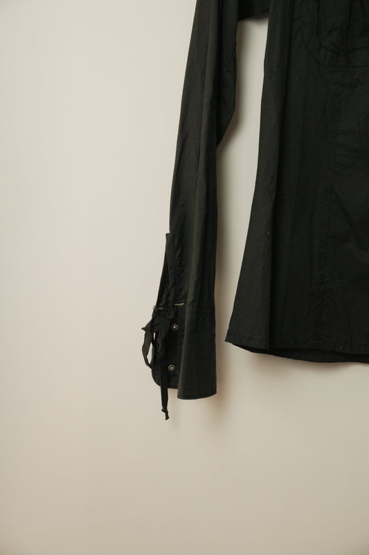 Marithe Francois Girbaud Safety Pin Lace-Up Shirt