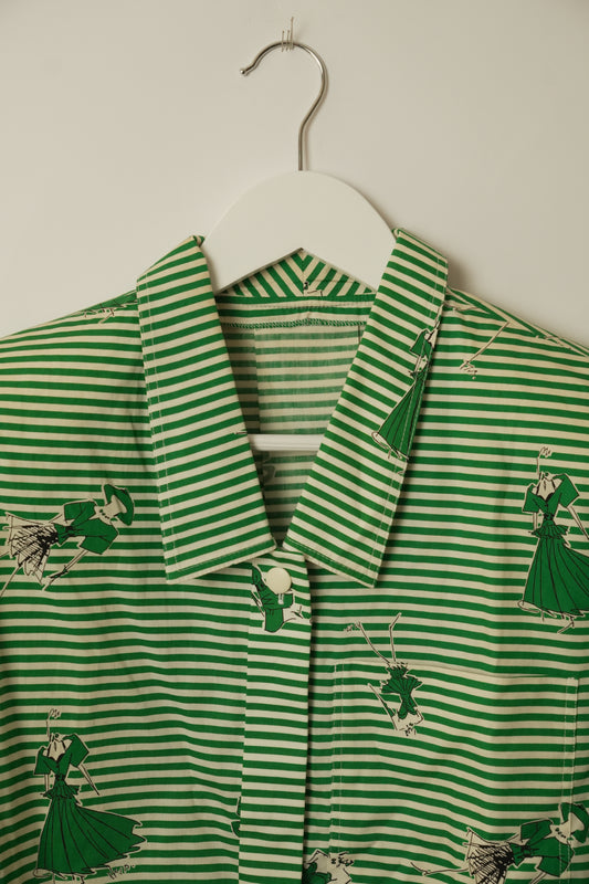 Christian Dior SS Fashion Sketch Stripe Blouse