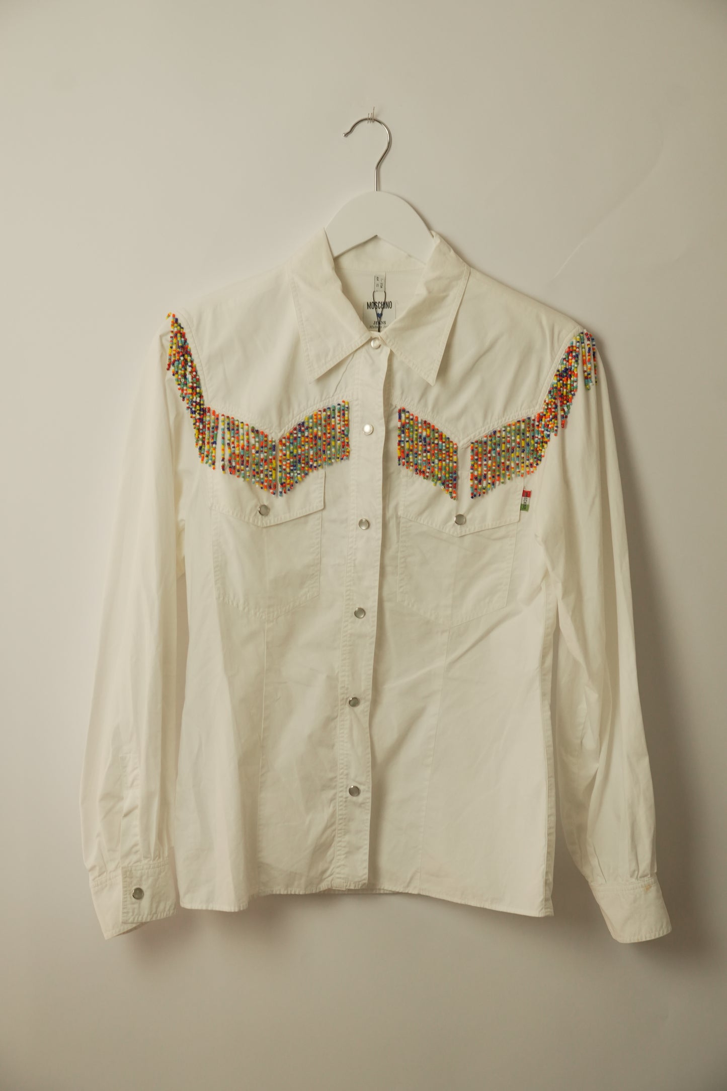 Moschino Beaded Fringe Western Shirt