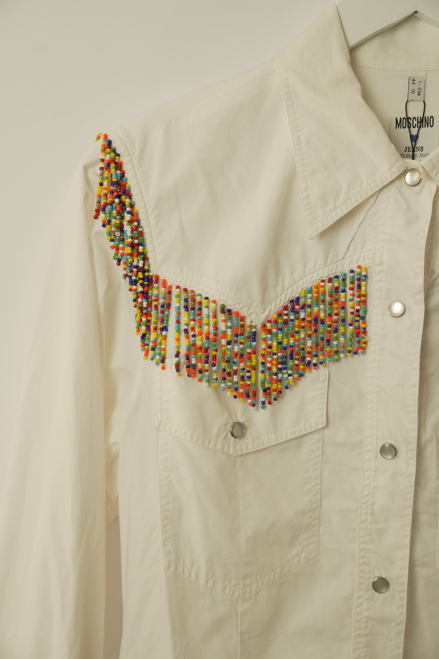 Moschino Beaded Fringe Western Shirt