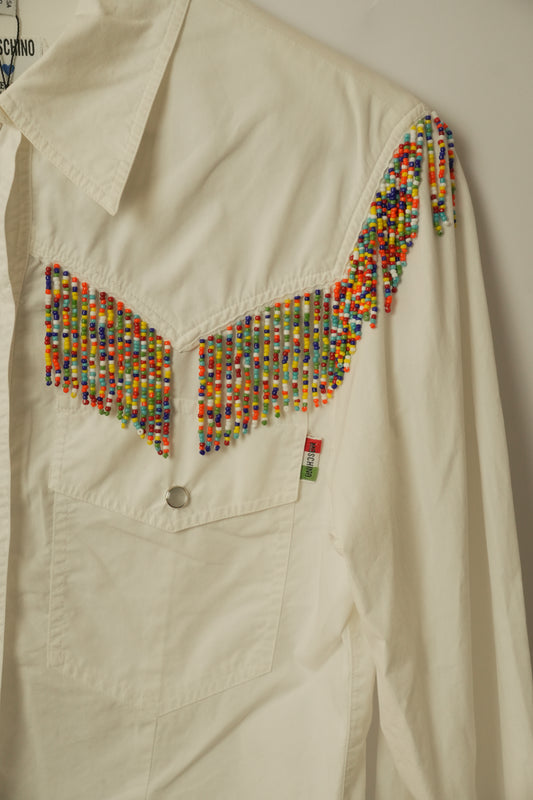Moschino Beaded Fringe Western Shirt