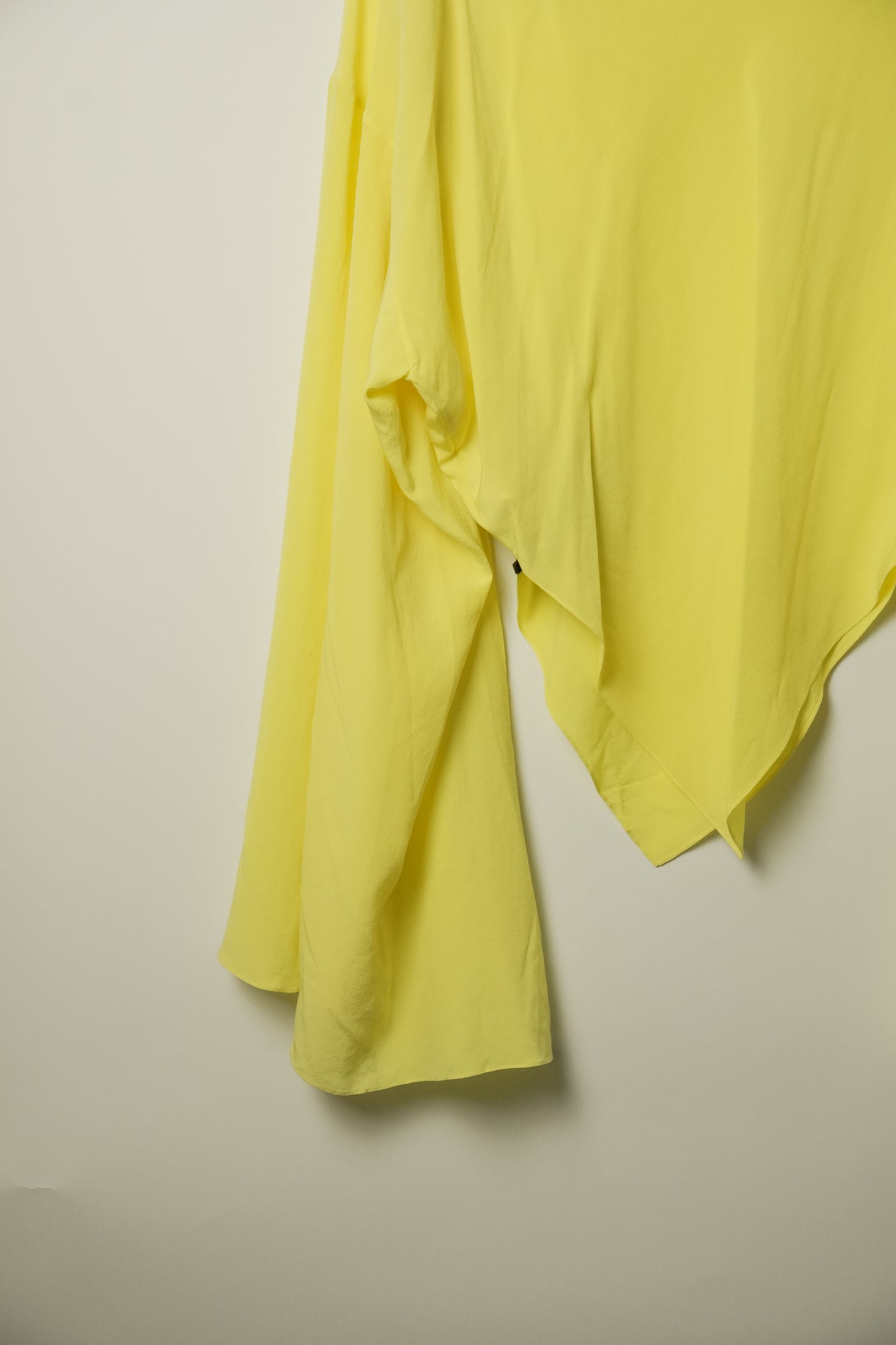 Balenciaga Fluro Yellow LS Bell Sleeve Hankerchief Blouse