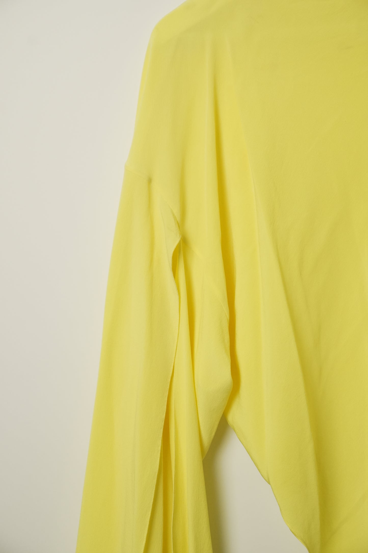Balenciaga Fluro Yellow LS Bell Sleeve Hankerchief Blouse