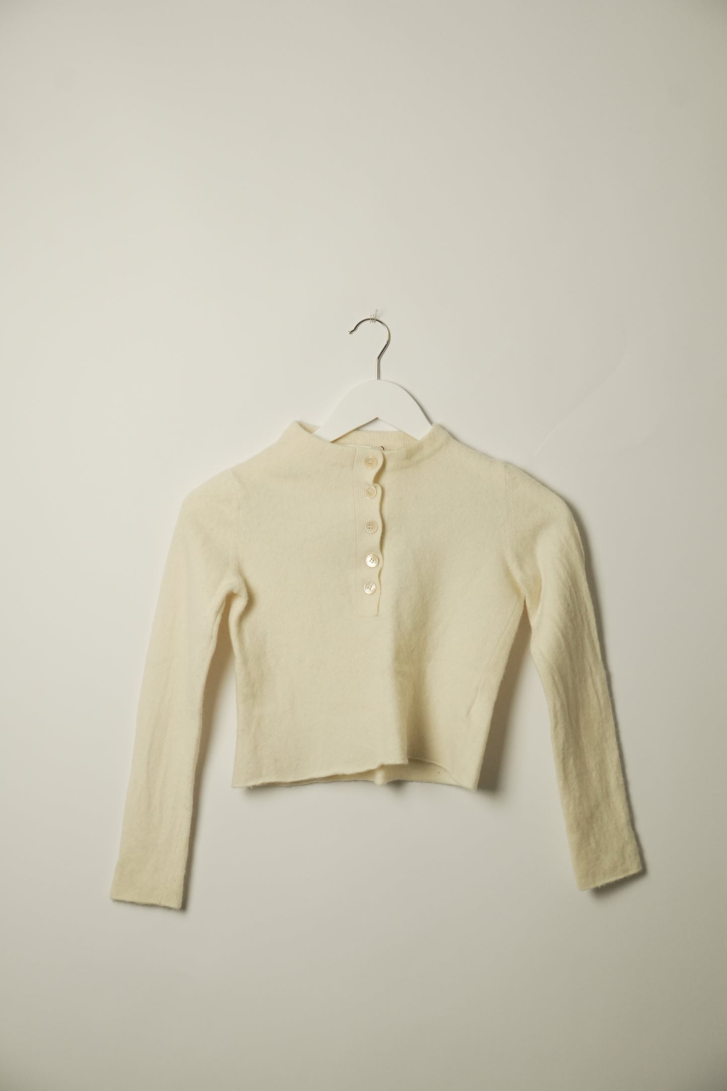 Sophie Merino Wool Knit Cream Ounce Pullover