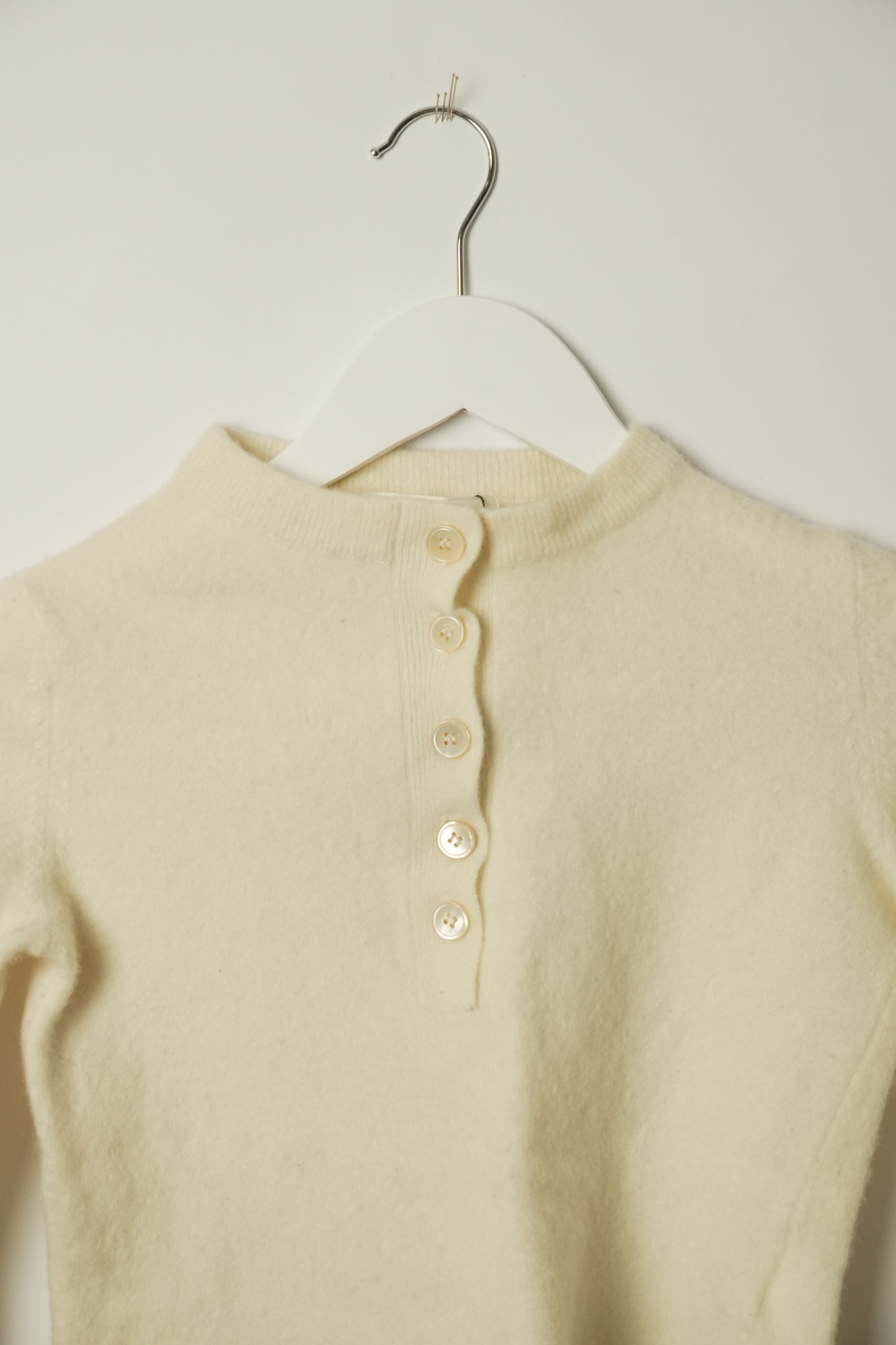 Sophie Merino Wool Knit Cream Ounce Pullover