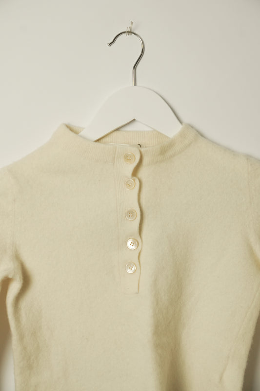 Sophie Merino Wool Knit Cream Ounce Pullover