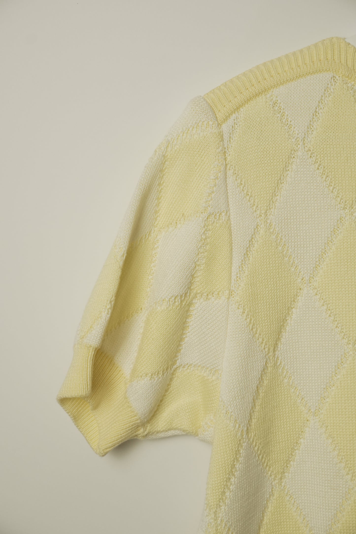 Courreges Argyle Boat Neck SS Top