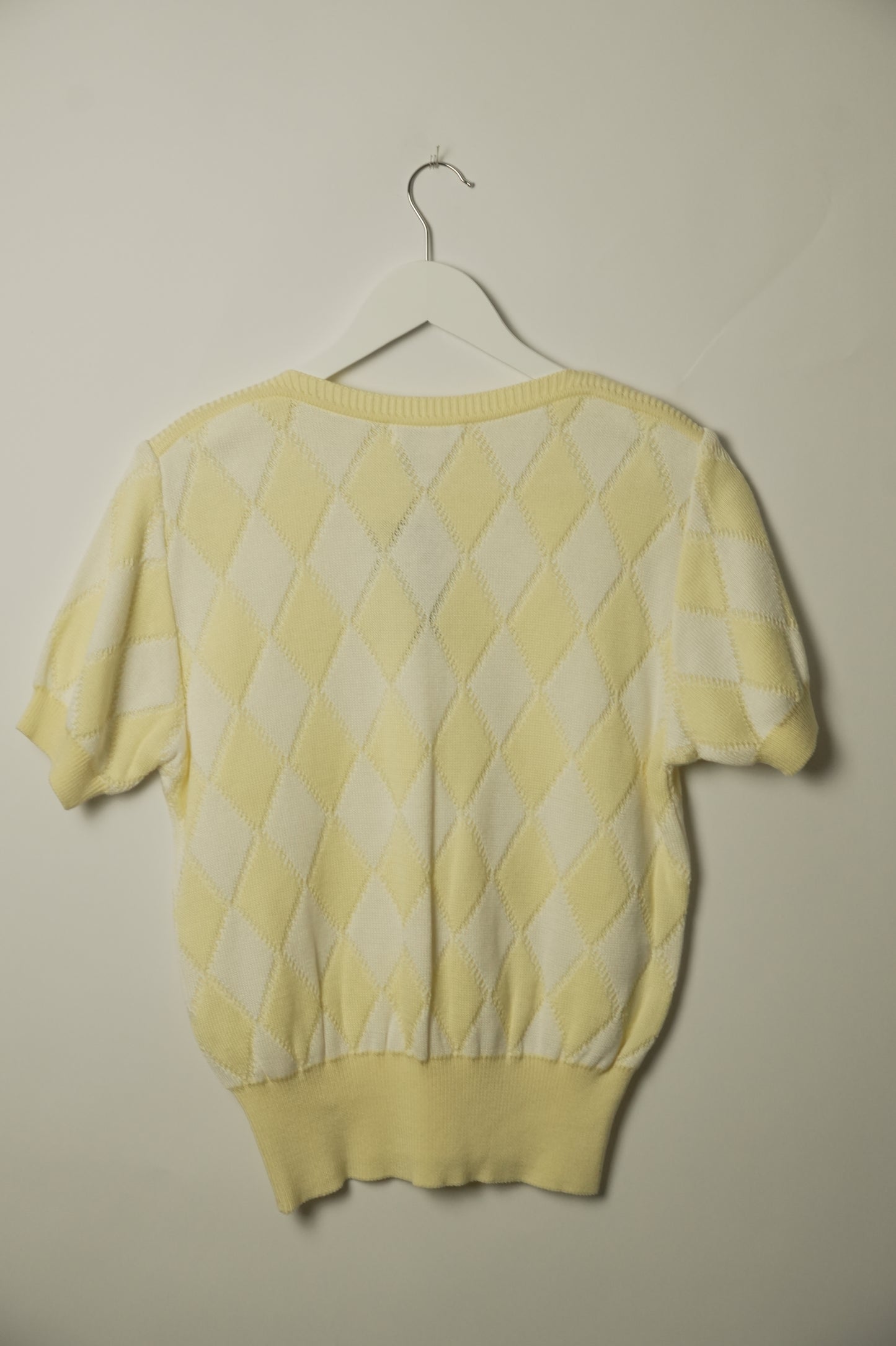 Courreges Argyle Boat Neck SS Top