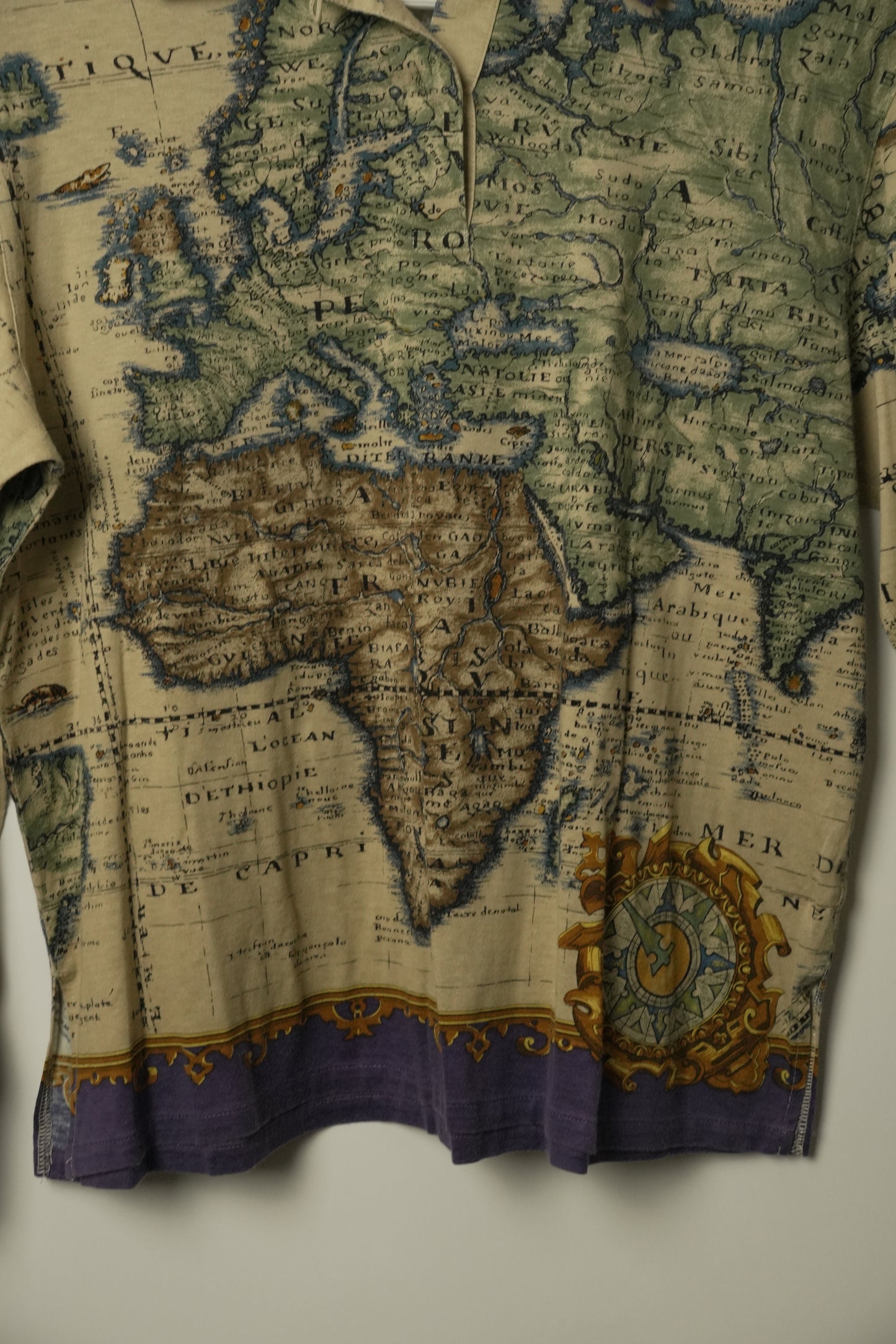 Christian Dior Sports World Map Polo Shirt, Size M