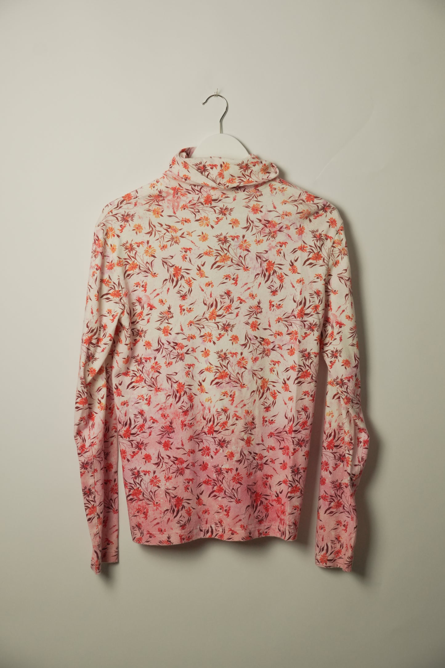 Acne Studios Floral Turtleneck LS Ombre Top