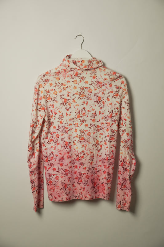 Acne Studios Floral Turtleneck LS Ombre Top