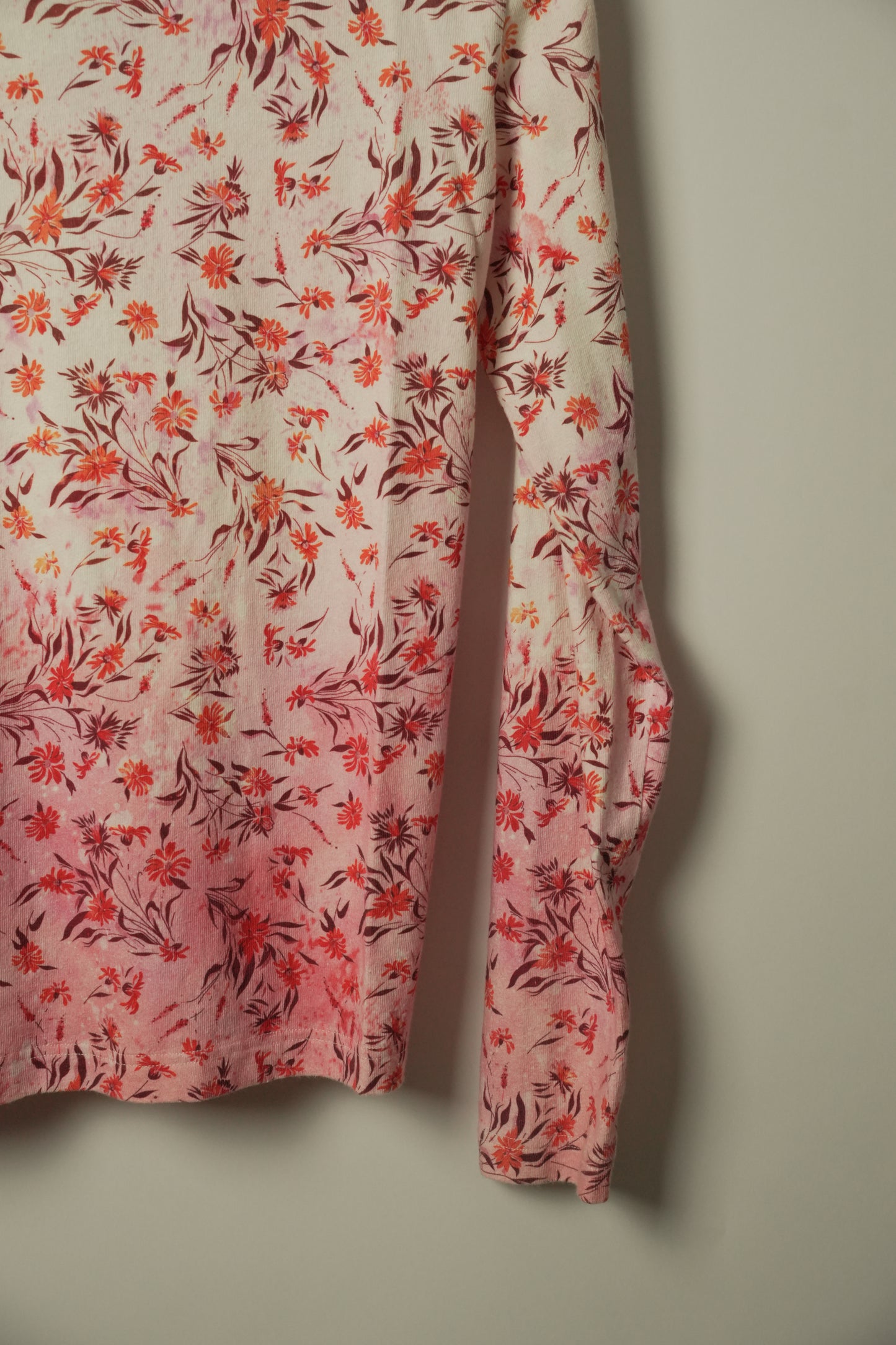 Acne Studios Floral Turtleneck LS Ombre Top