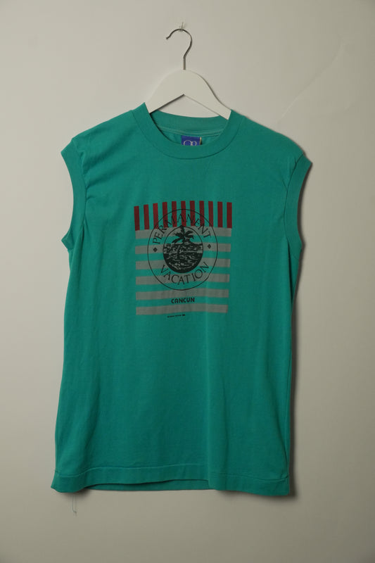Permanent Vacation Cancun Aqua Sless Muscle Tee