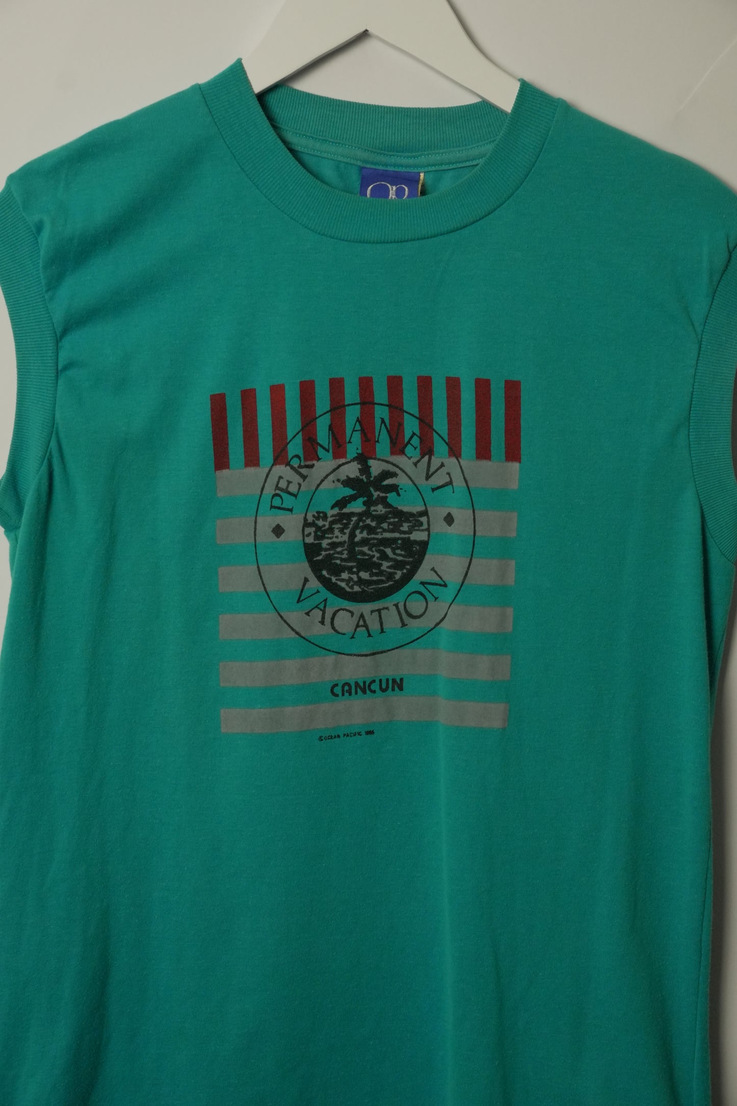 Permanent Vacation Cancun Aqua Sless Muscle Tee
