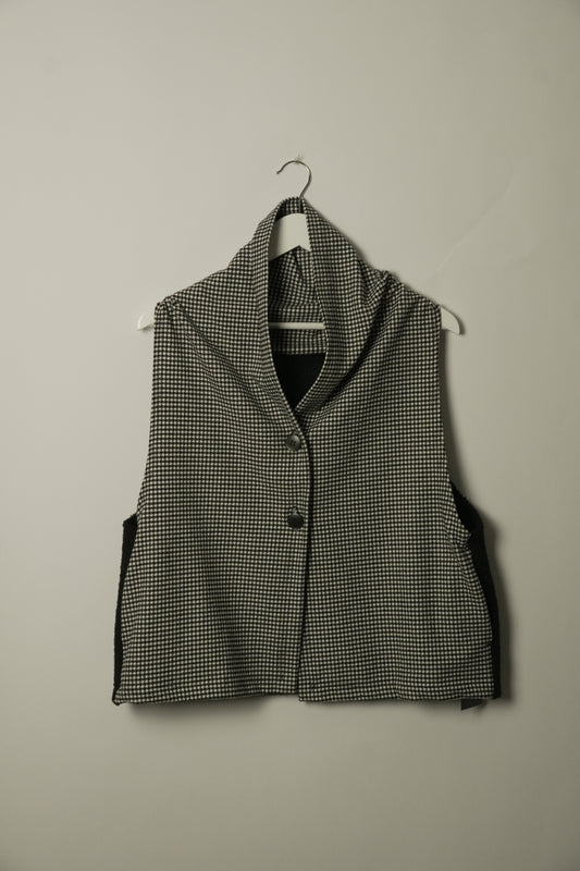 Ys for Living Houndstooth Shawl Vest