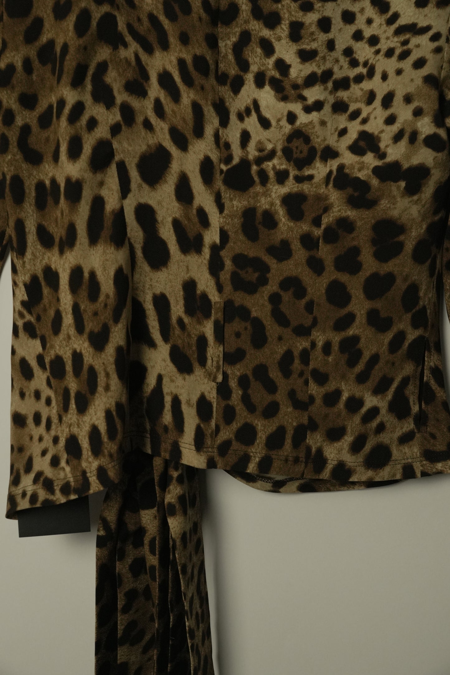 Dolce & Gabbana Leopard Wrap Silk Top