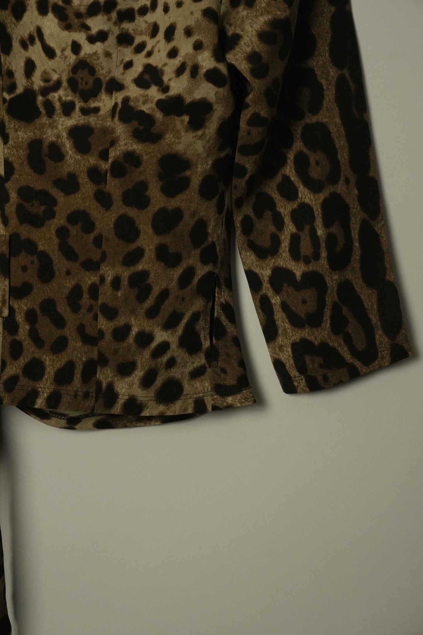 Dolce & Gabbana Leopard Wrap Silk Top