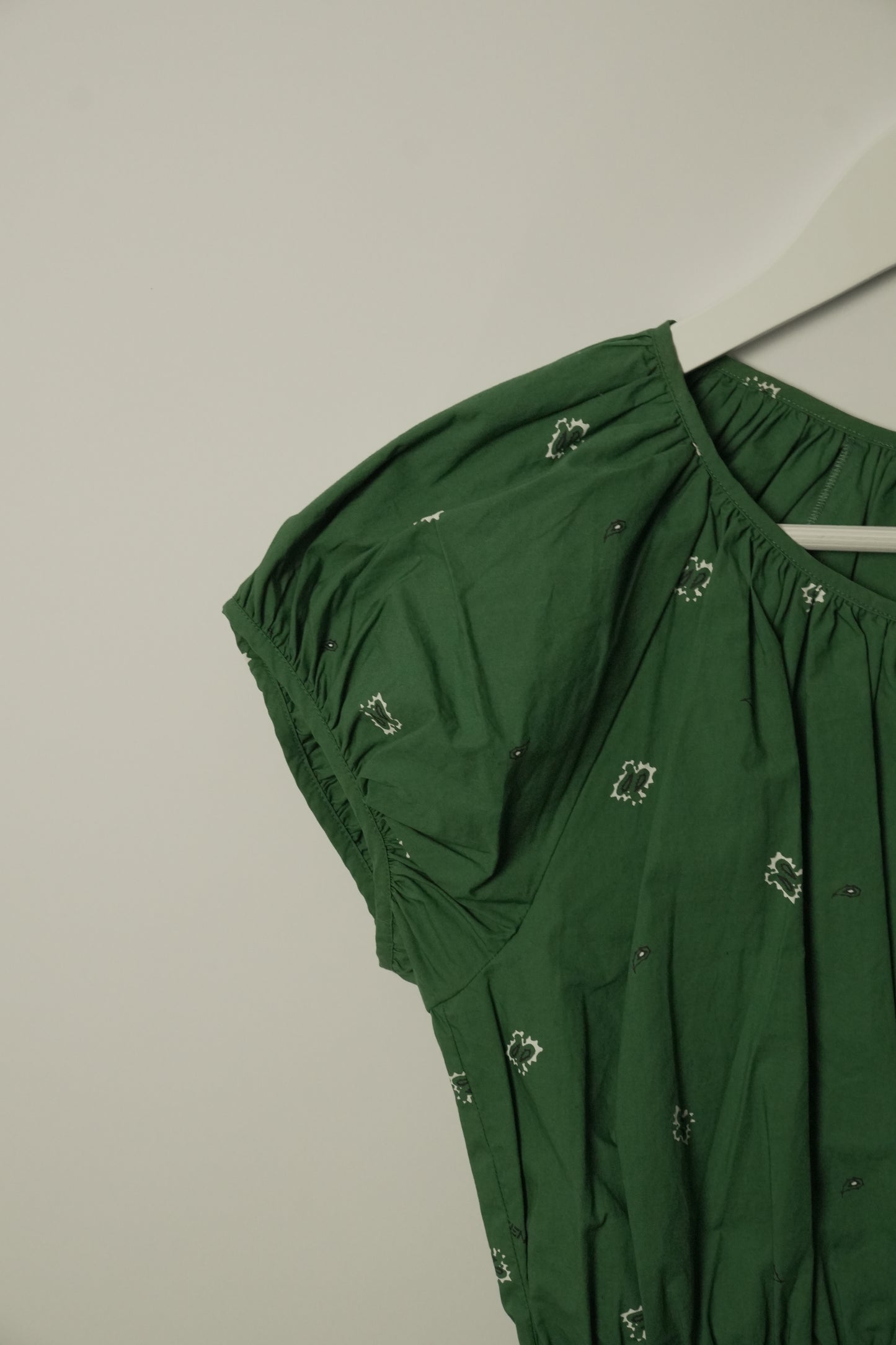 Kenzo SS Paisley Mini Print Crop Top Green