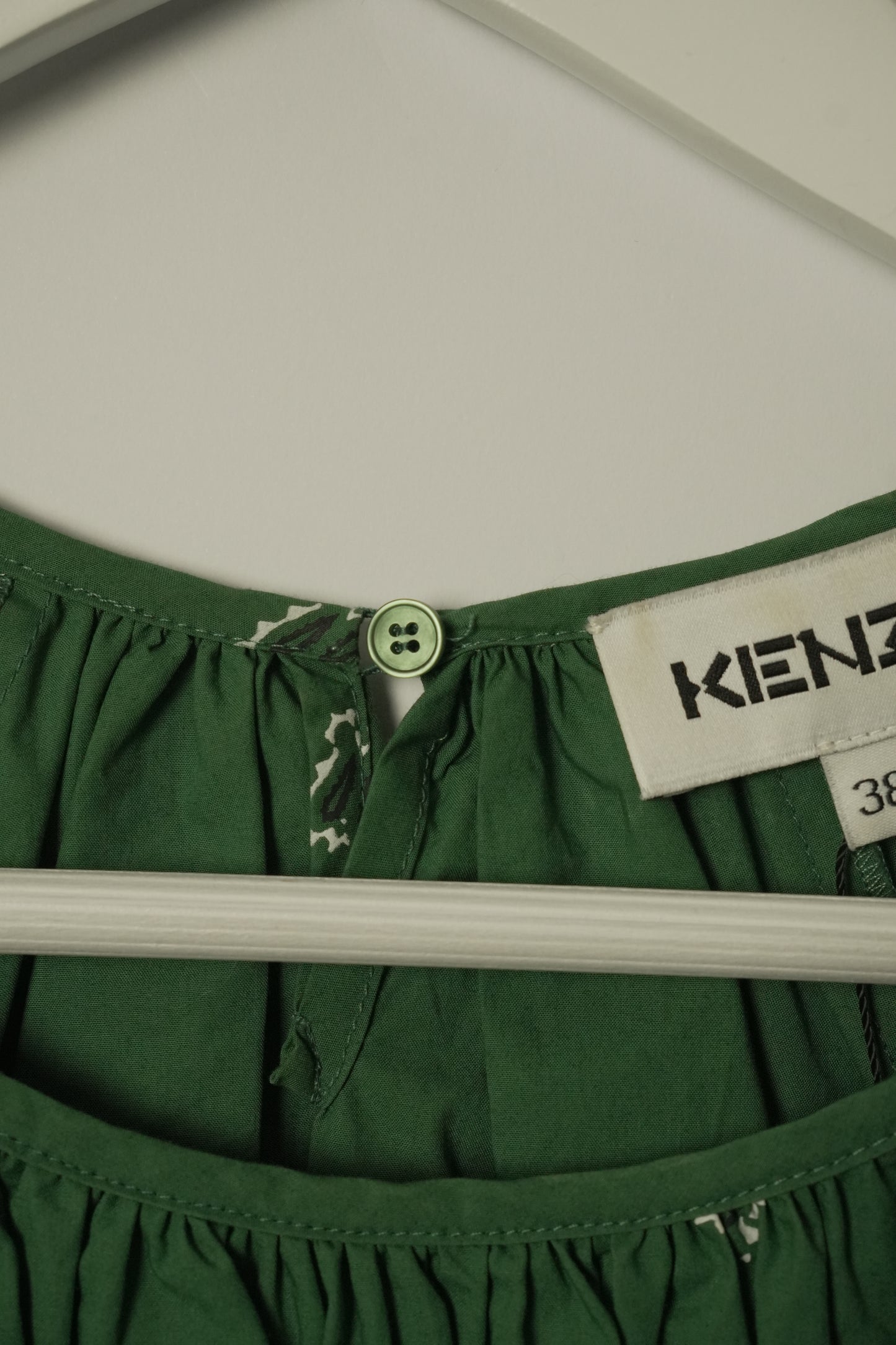 Kenzo SS Paisley Mini Print Crop Top Green