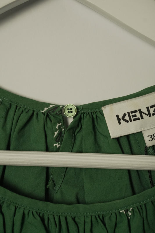 Kenzo SS Paisley Mini Print Crop Top Green