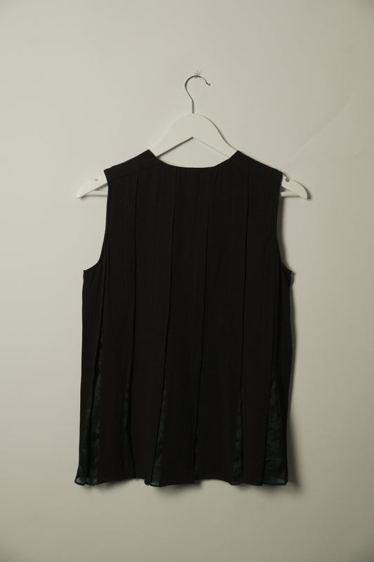 Marni Brown Sless Pleated Blouse