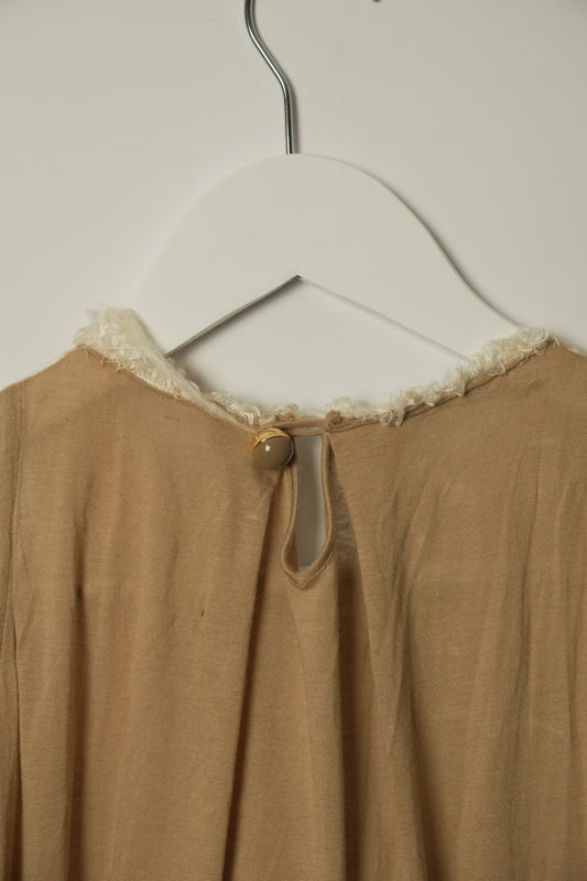 Prada Wool Bow Front Sless Peplum Top