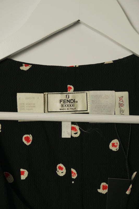 Fendi Print Pocket Double Breasted Crop Top