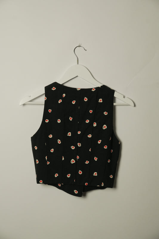 Fendi Print Pocket Double Breasted Crop Top