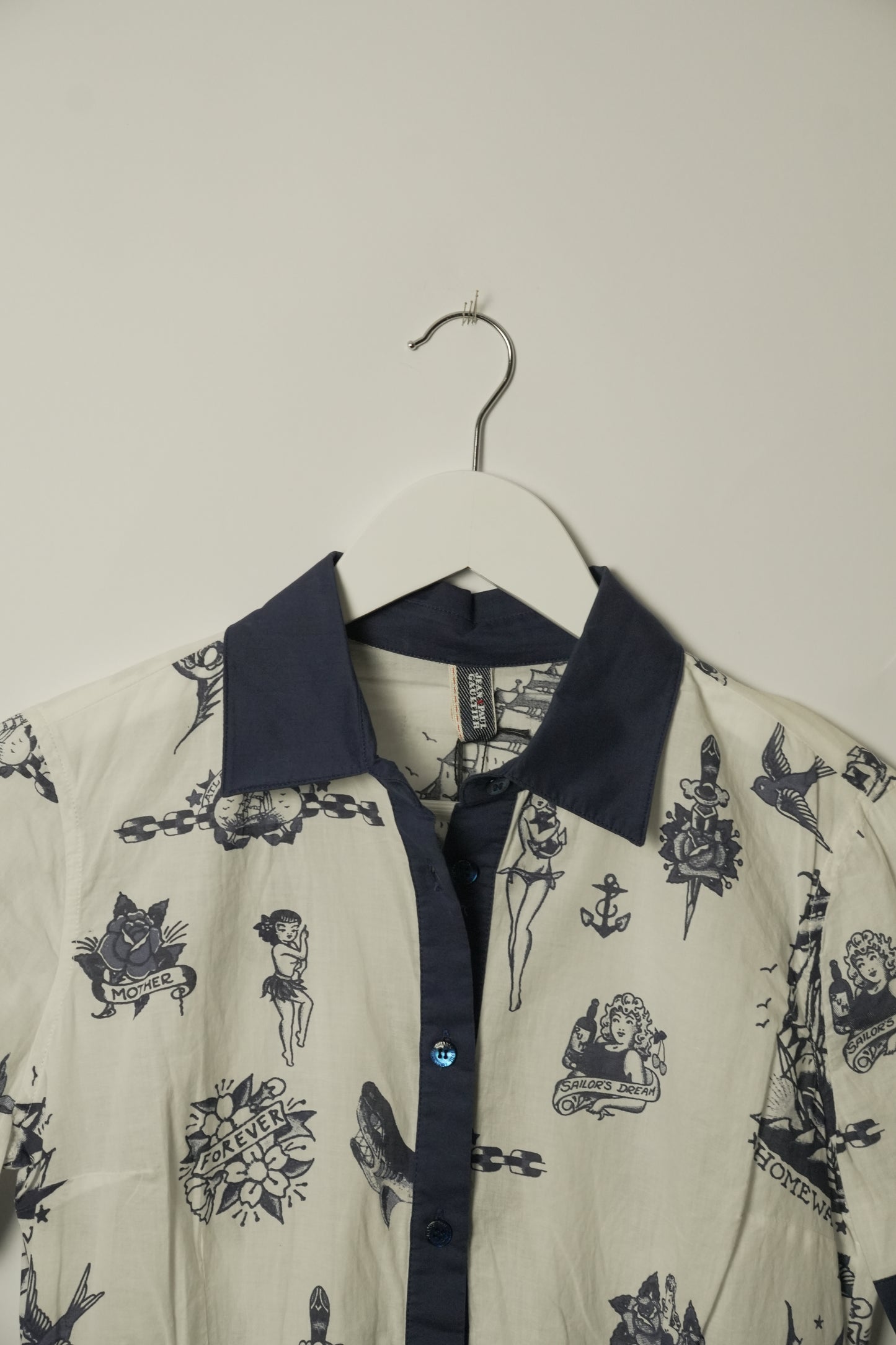 Jean Paul Gaultier BNWT Tattoo Motif Button Down SS Shirt