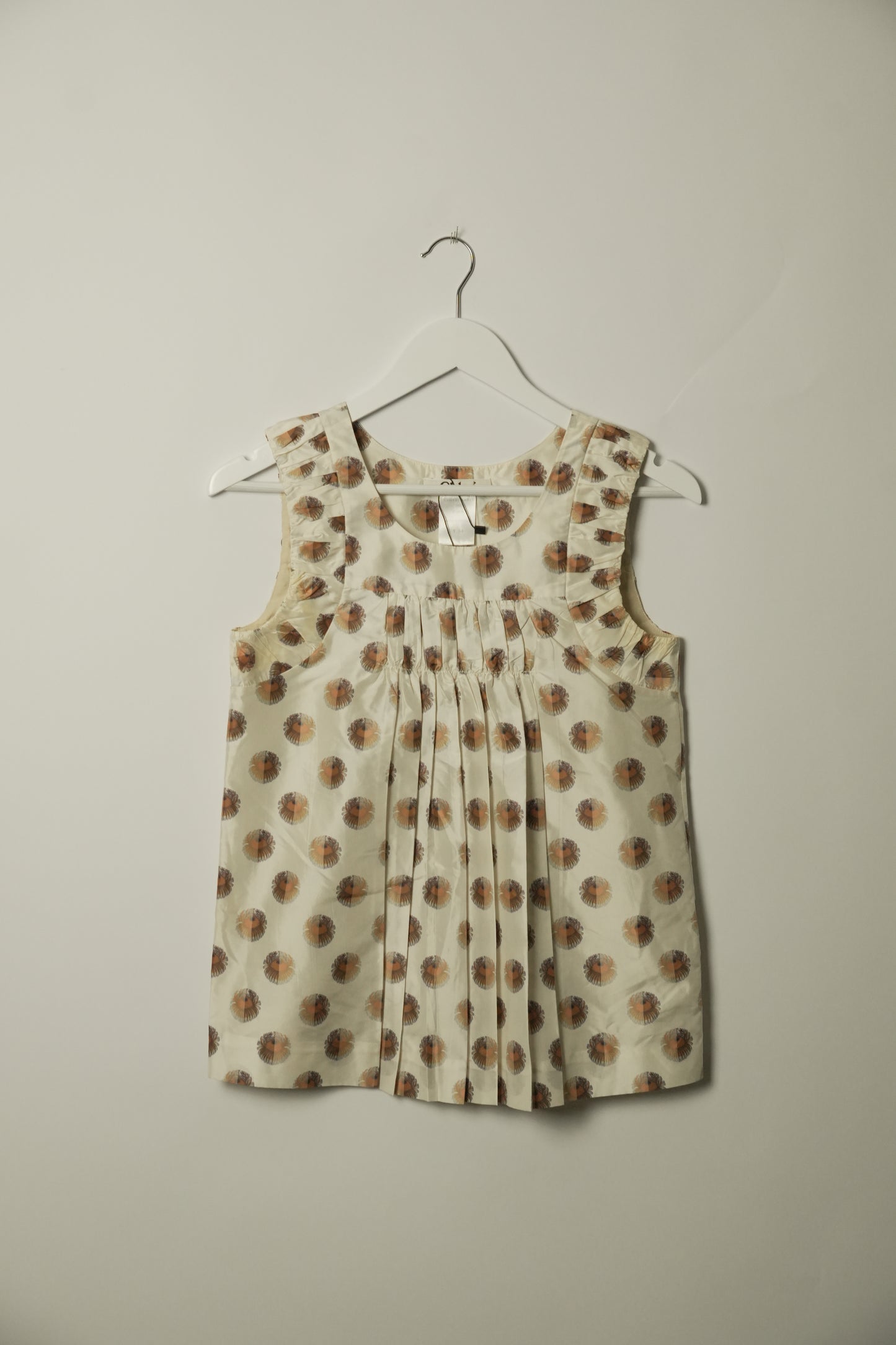 Chloe Polka Dot Silk Sless Top