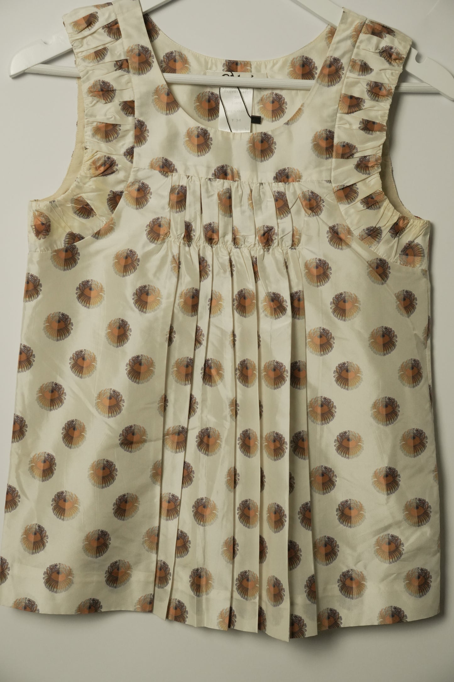 Chloe Polka Dot Silk Sless Top