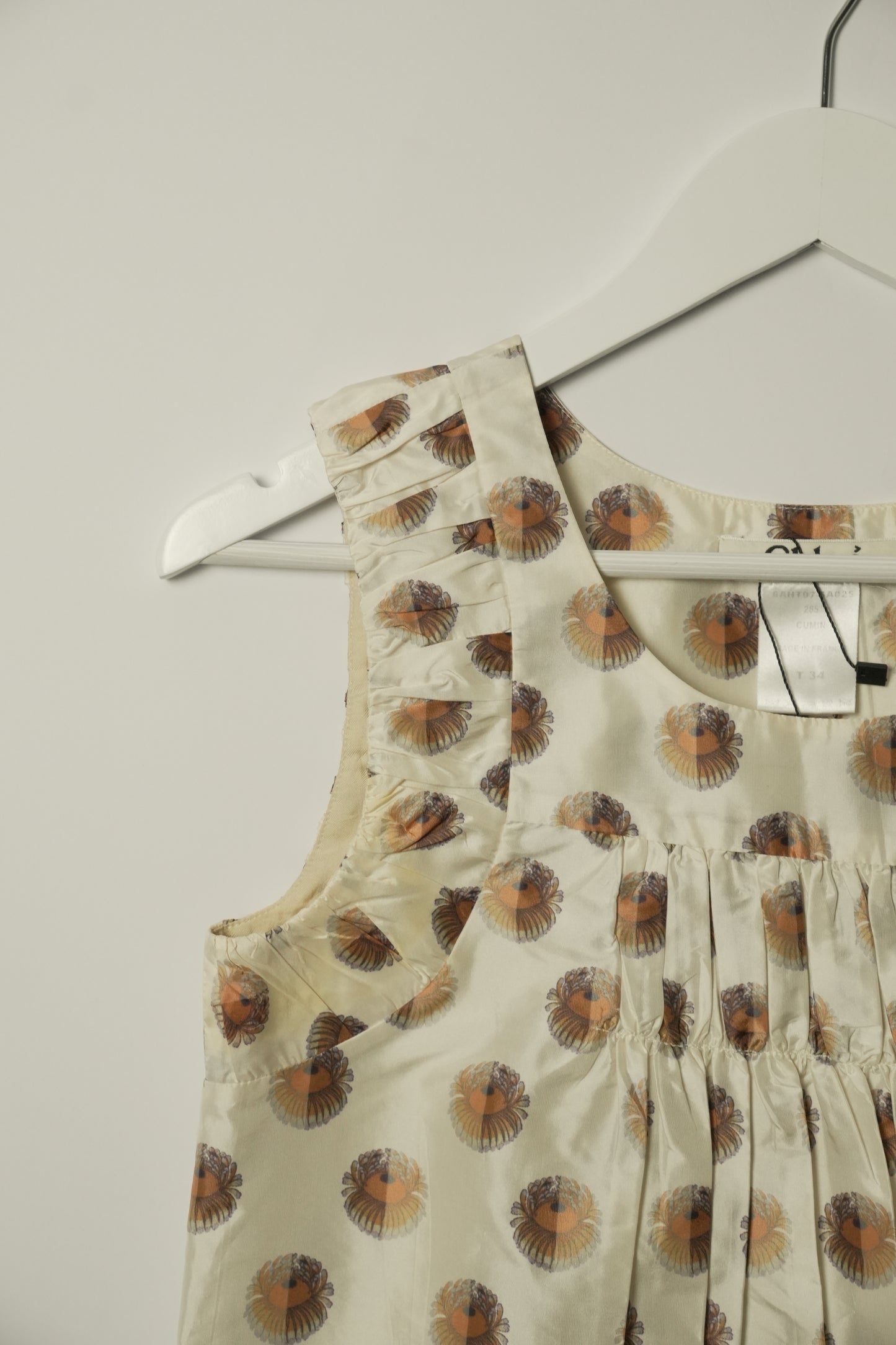 Chloe Polka Dot Silk Sless Top