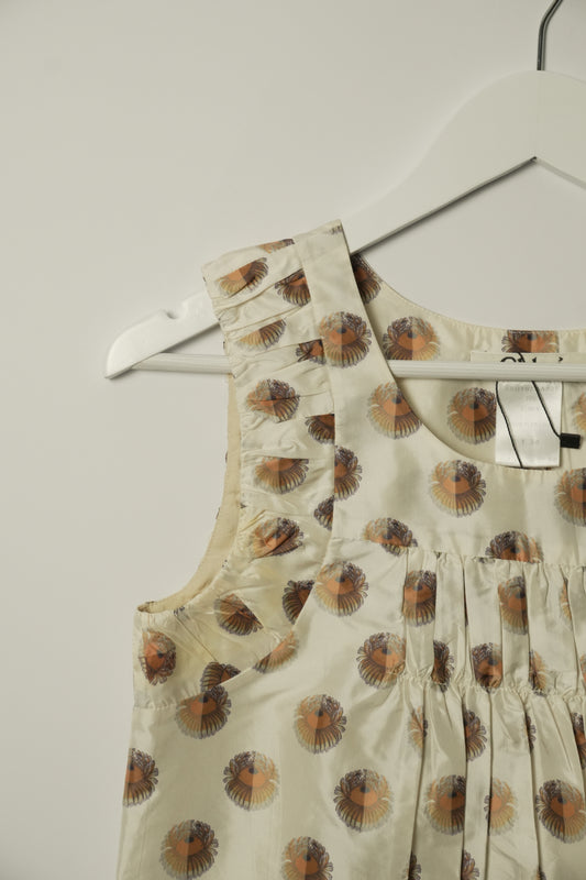 Chloe Polka Dot Silk Sless Top