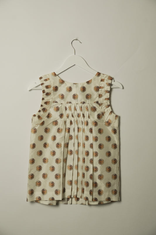 Chloe Polka Dot Silk Sless Top