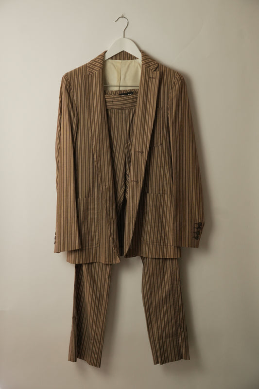 Dolce & Gabbana Striped Pants Blazer Suit Set