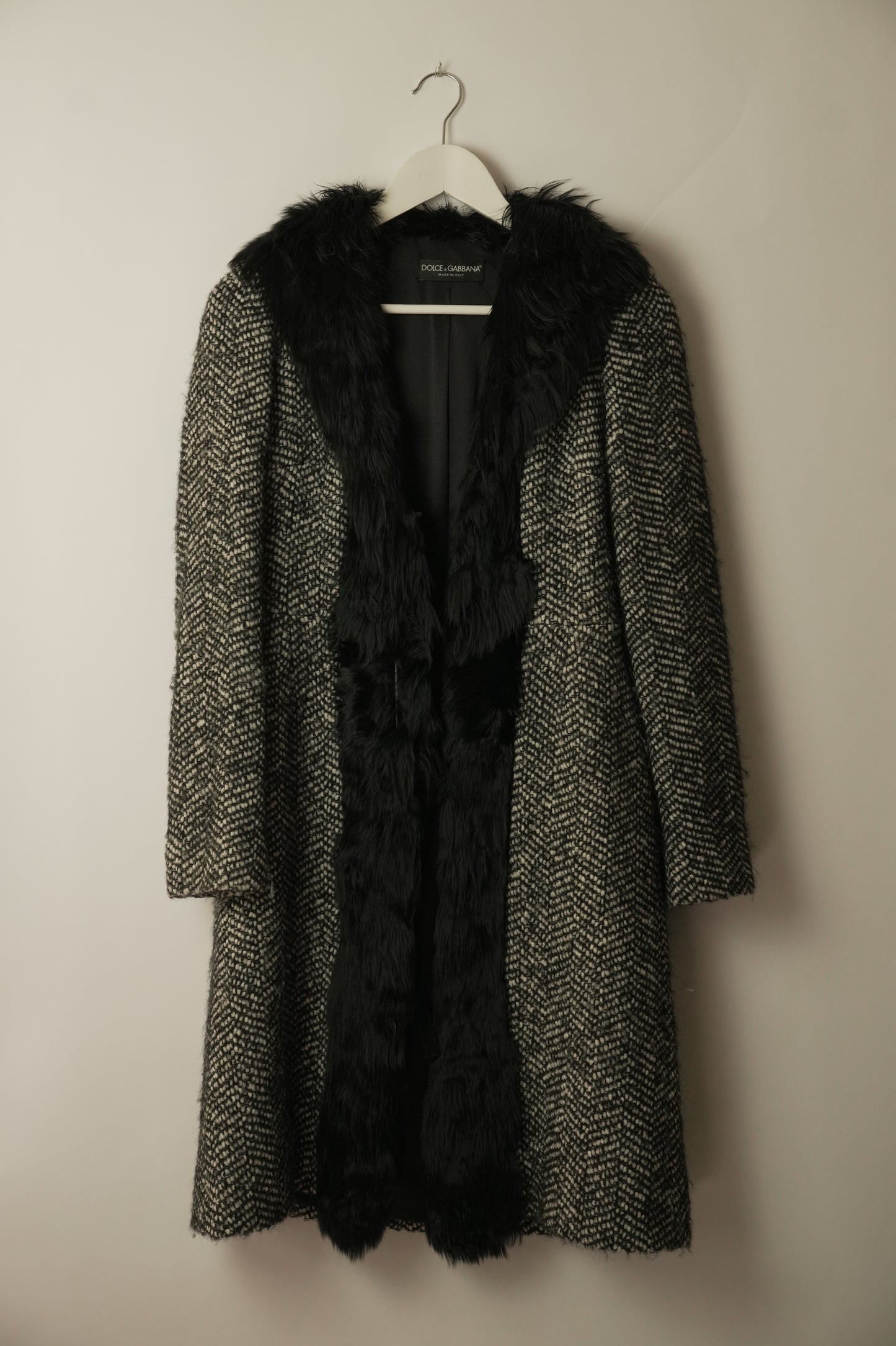 Dolce & Gabbana Wool Tweed Penny Lane Coat Sz 38