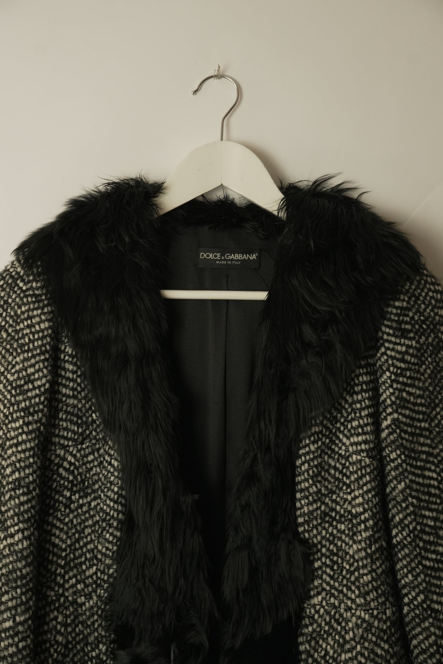 Dolce & Gabbana Wool Tweed Penny Lane Coat Sz 38