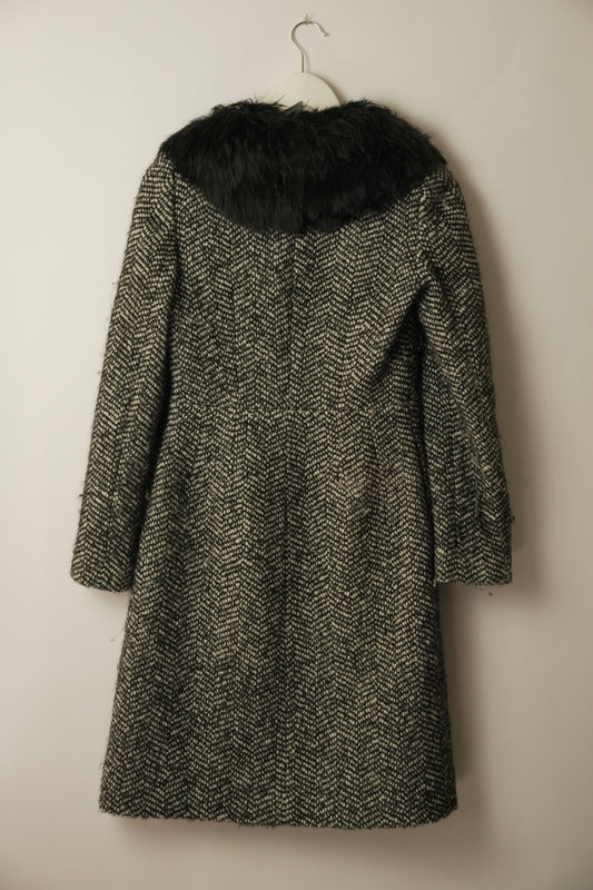 Dolce & Gabbana Wool Tweed Penny Lane Coat Sz 38