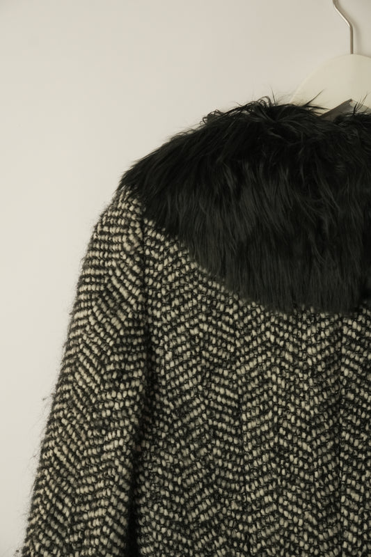 Dolce & Gabbana Wool Tweed Penny Lane Coat Sz 38